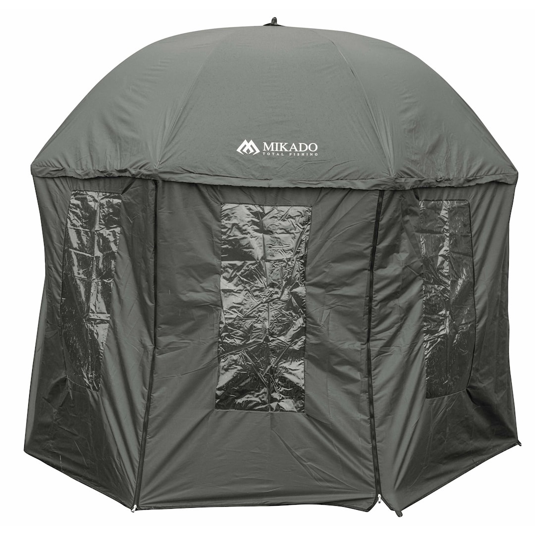 Läs mer om Mikado Fishing Umbrella 360 med sidoskydd 3 m