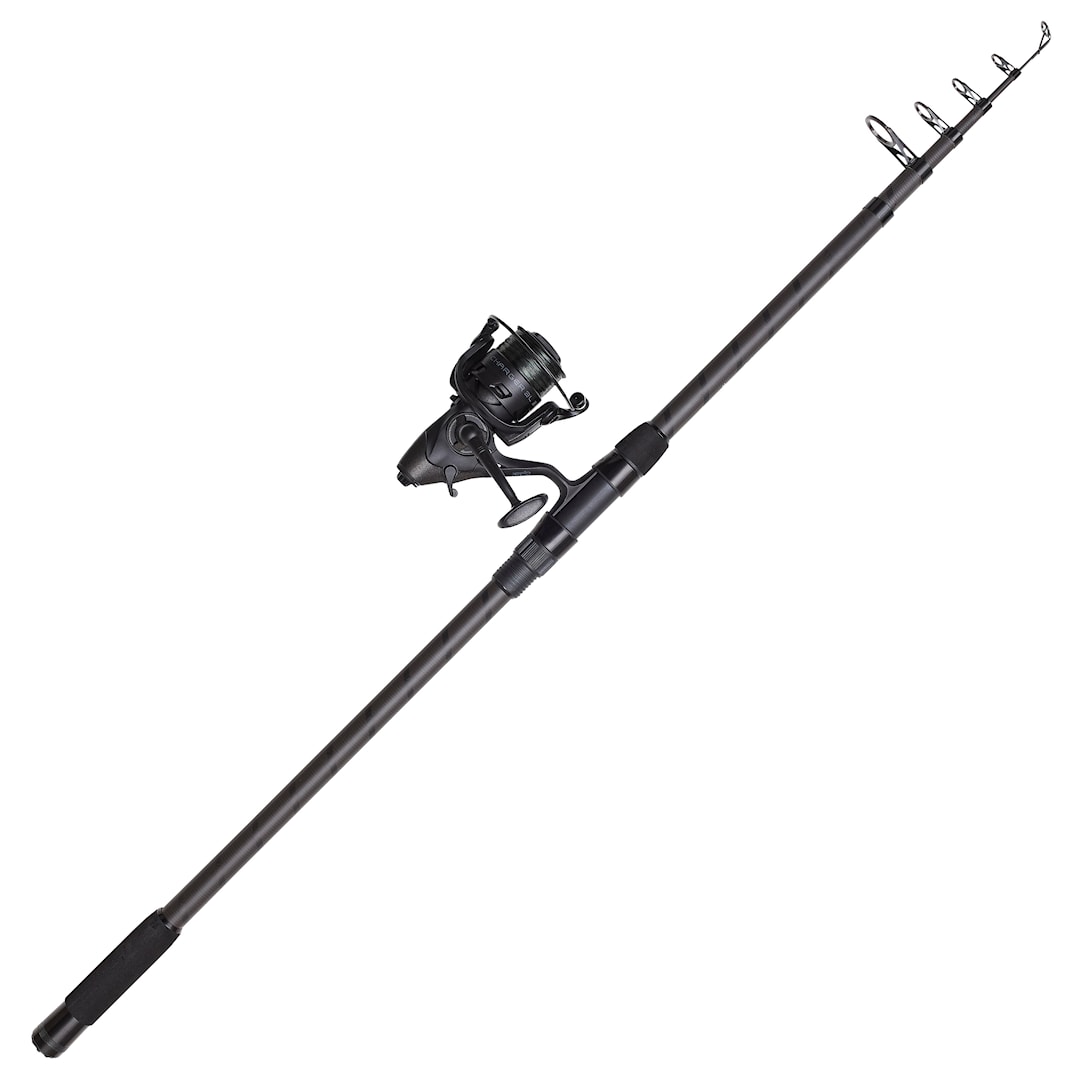 Läs mer om DAM Charger Tele Carp Free Spool haspelset med lina 366 cm 3 lb