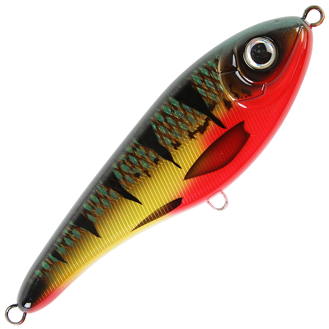 Strike Pro Buster Jerk uppoava 15 cm jerkki Red Perch