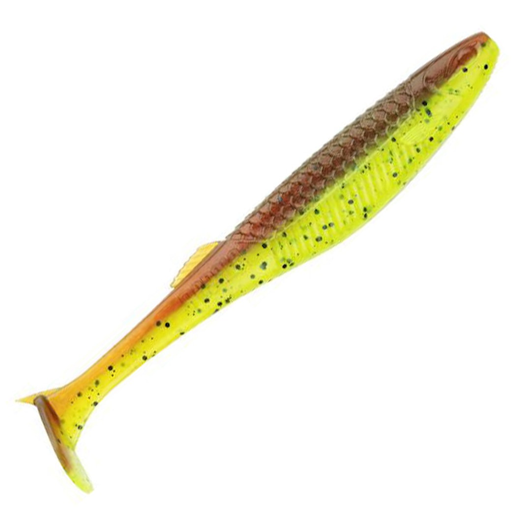 Rapala CrushCity The Kickman 7,5 cm jigg 4 st/pkt Motor Oil Chartreuse