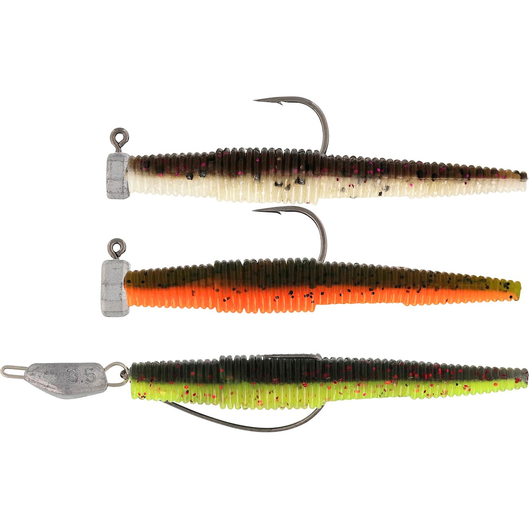 Westin NED Worm Slim R´N R 5,5 cm jigg Dark Water Mix 3 st/pkt