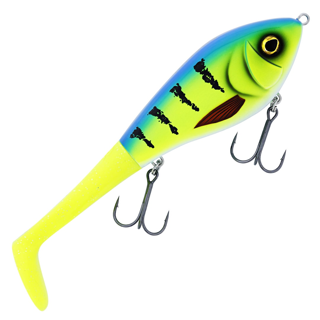 Läs mer om Westin Swim Tail Hybrid 12 cm jerkbait Striped Bluegrass