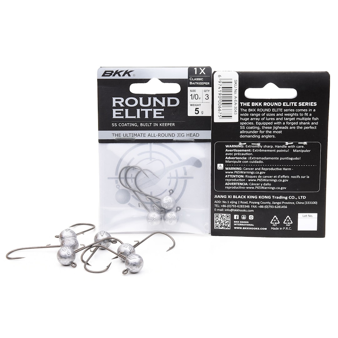 BKK Round Elite Classic 15 g jiggskalle 3 st/pkt #3/0