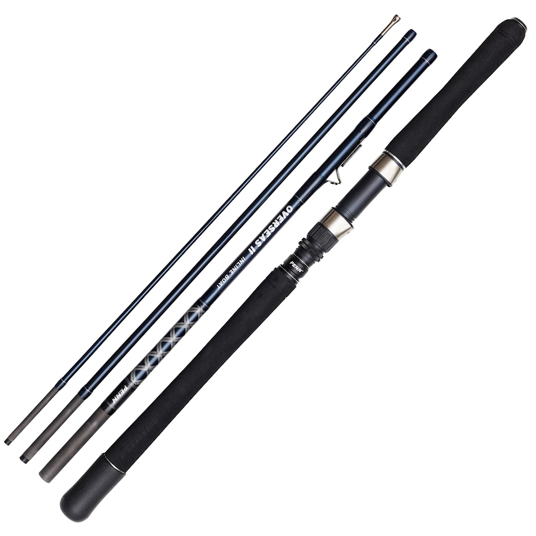 Läs mer om Penn Overseas II Inline Boat spinnspö 210 cm 12-20 lb 4-delat