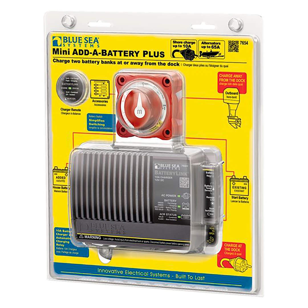 Läs mer om Blue Sea batteriladdare med laddningsrelä inkl. huvudströmbrytare