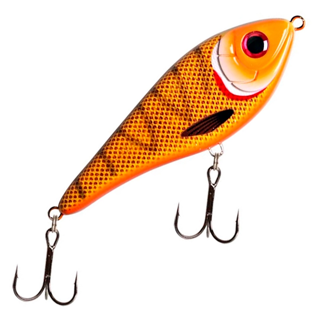 Läs mer om Strike Pro Buster Swim 13 cm jerkbait Dirty Rio Tetra