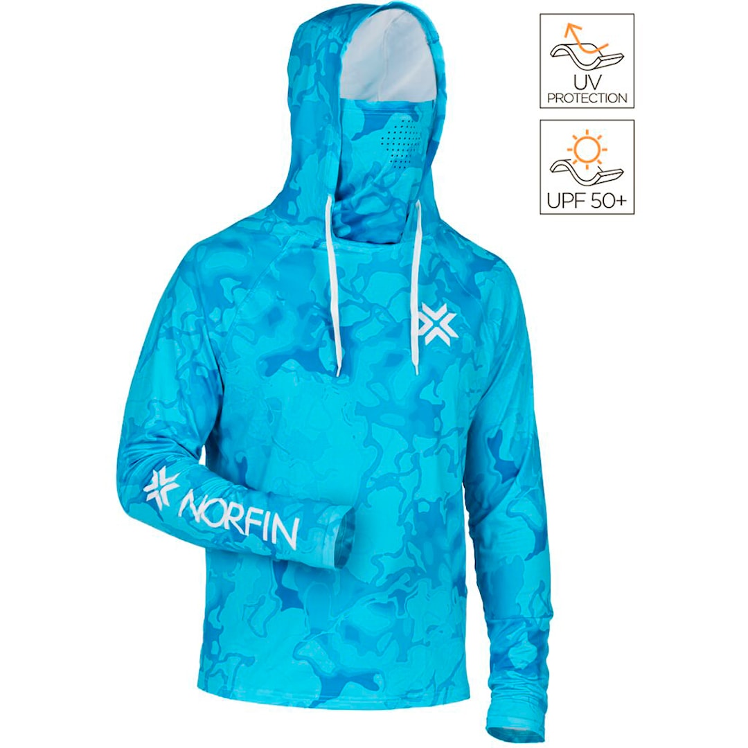 Norfin Sun Pro Halibut Hoodie UPF50+ fisketröja XXL