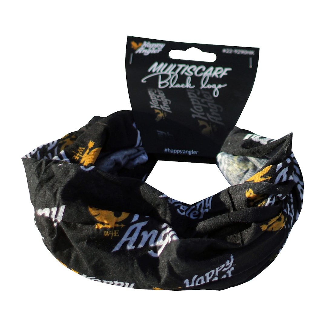 Läs mer om Happy Angler Black Logo tubscarf