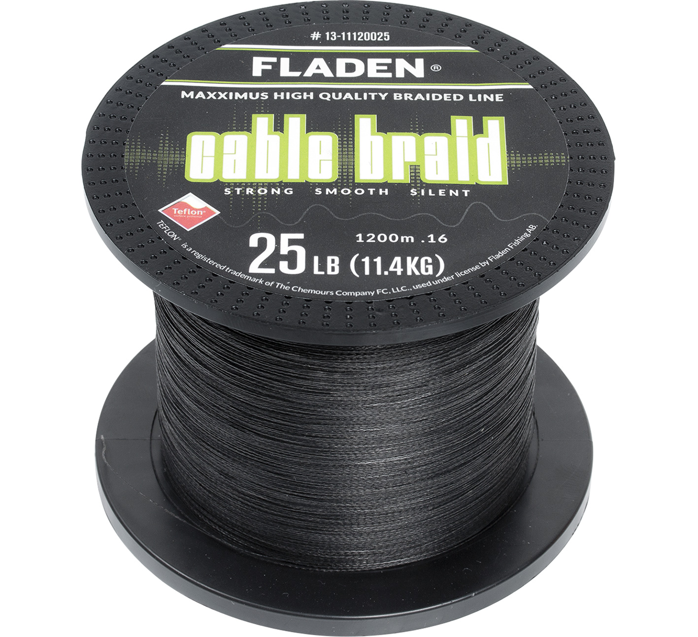 FLADEN 150m FISHING BRAID 25lb RED 0.16 Teflon Coated Braided line for Reel 