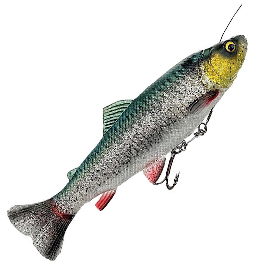 Savage Gear 4D Line Thru Pulse Tail Trout 16 cm Green Silver