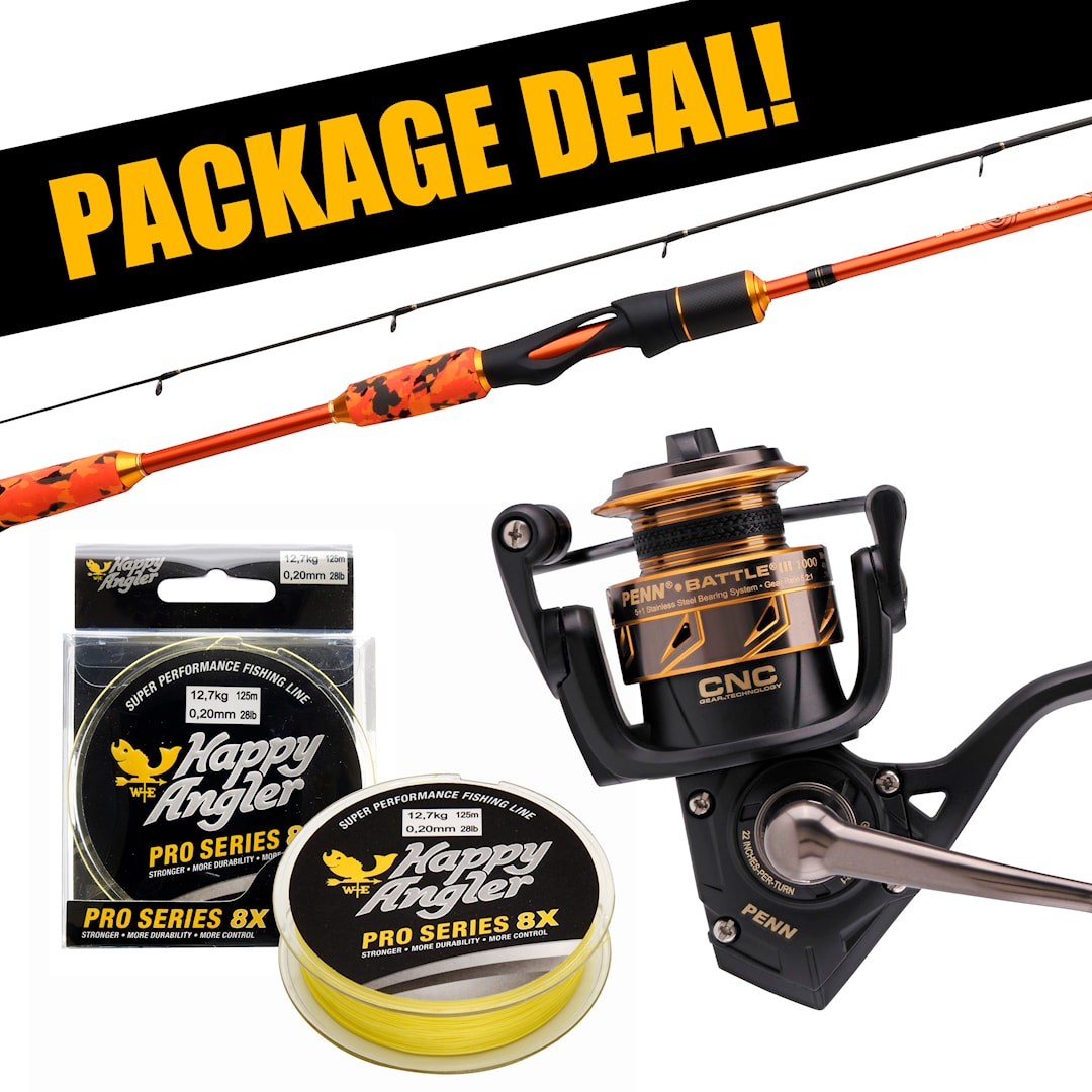 EatMyTackle Pro Spinner Saltwater Rod and Reel Combo | 2 Piece | 12-25 lb |  7' Spinning Reel | High Gear Ratio | 65 lb - 80 lb Braid