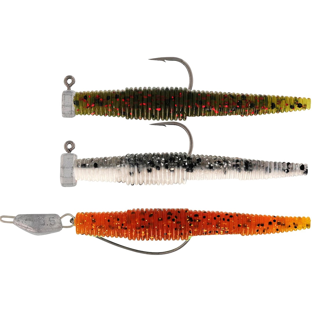 Westin NED Worm Slim R&acute;N R 5,5 cm jigg Clear Water Mix 3 st/pkt