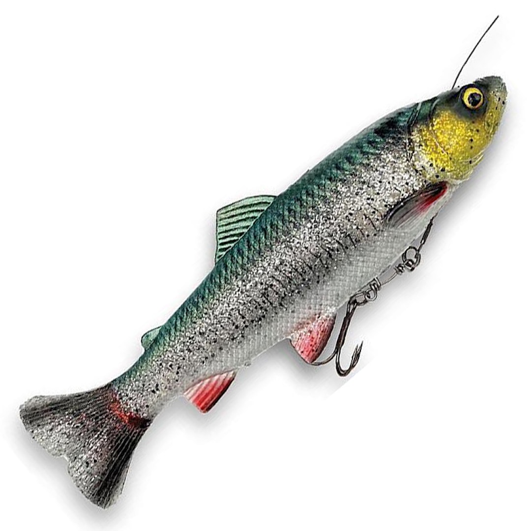 Savage Gear 4D Line Thru Pulse Tail Trout 20 cm Green Silver