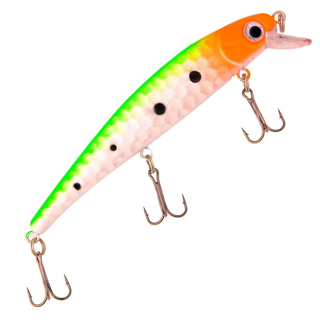 Läs mer om Fladen Dalton 12 cm wobbler Lime Orange Head