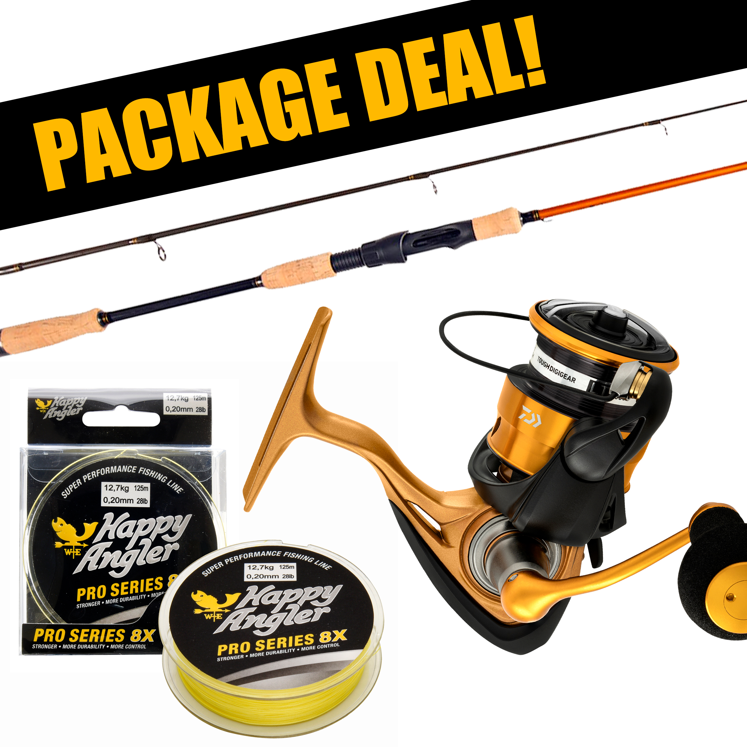 Daiwa Aird Mökkimestari 23 Aird LT Spinning Combo w/ Braided Line