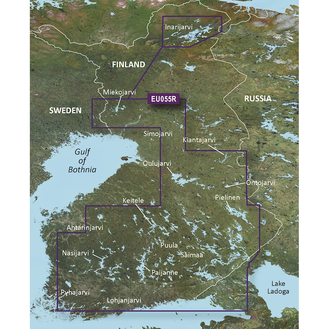 Läs mer om Garmin BlueChart g3 Vision HD VEU055R sjökort över Finlands sjöar